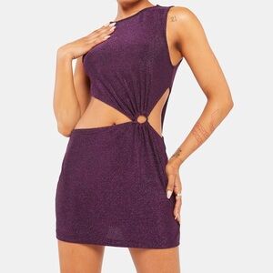 Sparkly purple mini dress